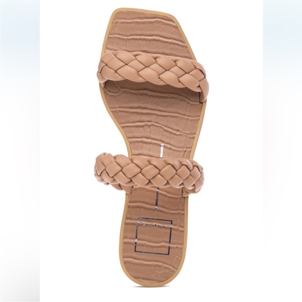 Dolce Vita Braided Double-Strap Slide Sandal in Taupe